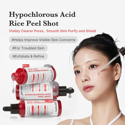 Hypochlorous Acid Rice Peel Shot Set